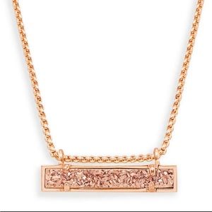 Kendra Scott Leanor Necklace Rose Gold Drusy